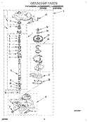 GEARCASE Diagram and Parts List for LLR8245BW0  Whirlpool Washer