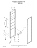 FREEZER DOOR PARTS Diagram and Parts List for 5WSC21NAYY00  Whirlpool Refrigerator