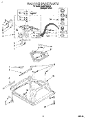 MACHINE BASE Diagram and Parts List for 6LBR7255AQ2  Whirlpool Washer