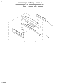 CONTROL PANEL Diagram and Parts List for RBS245PDB10  Whirlpool Wall Oven