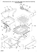 EVAPORATOR, ICE CUTTER GRID AND WATER Diagram and Parts List for O53CAE1610  Whirlpool Ice Maker