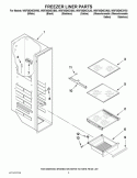 FREEZER LINER PARTS Diagram and Parts List for WSF26D4EXA02  Whirlpool Refrigerator