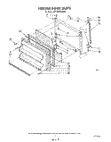 FREEZER DOOR Diagram and Parts List for RT14DCXVW00  Roper Refrigerator