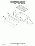 DRAWER & BROILER PARTS Diagram and Parts List for WFE321LWS0  Whirlpool Range