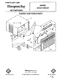 CABINET AND FRONT Diagram and Parts List for BHAC1230XS0  Whirlpool Air Conditioner
