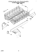 UPPER RACK AND TRACK Diagram and Parts List for KUDC230B0  KitchenAid Dishwasher