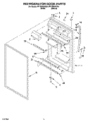 REFRIGERATOR DOOR Diagram and Parts List for RT18DKXKQ01  Roper Refrigerator