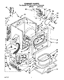 CABINET Diagram and Parts List for LGV7858AN0  Whirlpool Dryer