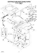 CONTROLS AND REAR PANEL PARTS Diagram and Parts List for LCR5232HQ2  Whirlpool Washer
