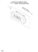 CONTROL PANEL, LITERATURE Diagram and Parts List for KEBS208DBS6  KitchenAid Wall Oven