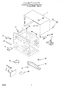 CABINET, LITERATURE Diagram and Parts List for MT8066SEB0  Whirlpool Microwave