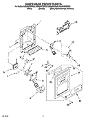 DISPENSER FRONT PARTS Diagram and Parts List for KSCS23FSBL00  KitchenAid Refrigerator