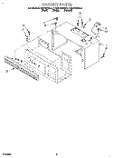 CABINET Diagram and Parts List for KHMS105BBL2  KitchenAid Microwave