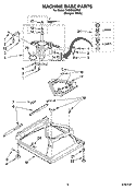 MACHINE BASE PARTS Diagram and Parts List for TAWB600PQ2  Estate Washer