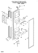 FREEZER DOOR Diagram and Parts List for RS22AWXEN00  Roper Refrigerator