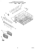 LOWER RACK Diagram and Parts List for KUDV25SHBL2  KitchenAid Dishwasher