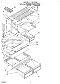 SHELF Diagram and Parts List for RT18AKXBW01  Roper Refrigerator