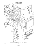 DOOR Diagram and Parts List for DU4500XM0  Whirlpool Dishwasher
