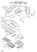 SHELF, LIT/OPTIONAL Diagram and Parts List for KBRS22KGBL3  KitchenAid Refrigerator