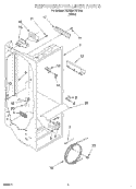 REFRIGERATOR LINER Diagram and Parts List for 7GD22DFXFW00  Whirlpool Refrigerator