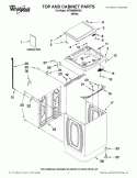 TOP AND CABINET PARTS Diagram and Parts List for WTW5550XW2  Whirlpool Washer