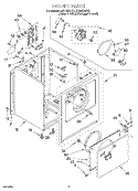 SECTION Diagram and Parts List for LER4634DZ1  Whirlpool Dryer