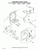 DISPENSER FRONT PARTS Diagram and Parts List for ED5LHAXWQ02  Whirlpool Refrigerator