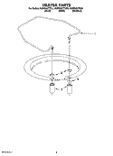 HEATER PARTS Diagram and Parts List for KUDS03CTWH1  KitchenAid Dishwasher
