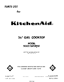SECTION Diagram and Parts List for KGCS160SWH0  KitchenAid Cooktop