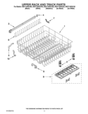UPPER RACK AND TRACK PARTS Diagram and Parts List for WDT710PAYB3  Whirlpool Dishwasher