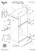 CABINET Diagram and Parts List for 3ET22DKXFW01  Whirlpool Refrigerator