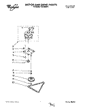 MOTOR AND DRIVE, LITERATURE Diagram and Parts List for TC4700XBP0  Whirlpool Trash Compactor