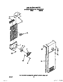 AIR FLOW Diagram and Parts List for 4ED25DQXVW01  Whirlpool Refrigerator