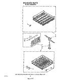 DISH RACK Diagram and Parts List for DP8500XTN4  Whirlpool Dishwasher