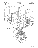 OVEN Diagram and Parts List for RB100PXYB5  Whirlpool Wall Oven