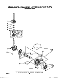 BRAKE, CLUTCH, GEARCASE, MOTOR AND PUMP Diagram and Parts List for TAWL400WW0  Estate Washer