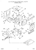 AIR FLOW AND CONTROL Diagram and Parts List for CA5WM43  Crosley Air Conditioner