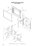 DOOR AND LATCH Diagram and Parts List for MW8900XS4  Whirlpool Microwave