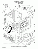 CABINET PARTS Diagram and Parts List for 7MWGD9014YQ0  Whirlpool Dryer