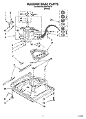 MACHINE BASE PARTS Diagram and Parts List for 8TLSR6132LT0  Whirlpool Washer