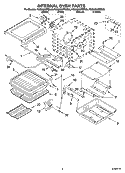 INTERNAL OVEN PARTS Diagram and Parts List for KGSA906PBL00  KitchenAid Range