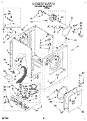 CABINET Diagram and Parts List for RGL3612BW1  Roper Dryer