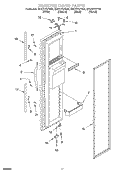 FREEZER DOOR Diagram and Parts List for GD27DFXFB02  Whirlpool Refrigerator