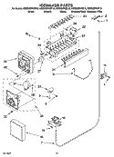 ICEMAKER PARTS, OPTIONAL PARTS Diagram and Parts List for KSRD25FKBT16  KitchenAid Refrigerator