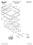 COOKTOP PARTS Diagram and Parts List for GJSP84901  Whirlpool Range