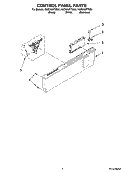 CONTROL PANEL PARTS Diagram and Parts List for KUDU03FTWH0  KitchenAid Dishwasher