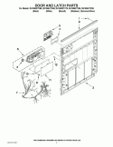 DOOR AND LATCH PARTS Diagram and Parts List for DU1055XTVD6  Whirlpool Dishwasher