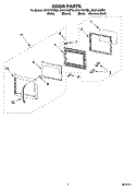DOOR PARTS Diagram and Parts List for GH6178XPS0  Whirlpool Microwave