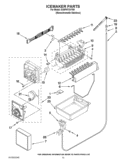 ICEMAKER PARTS Diagram and Parts List for GX5FHTXVY09  Whirlpool Refrigerator