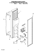 FREEZER DOOR PARTS Diagram and Parts List for GS2SHAXSQ02  Whirlpool Refrigerator